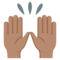Raising Hands - Medium emoji on Emojione